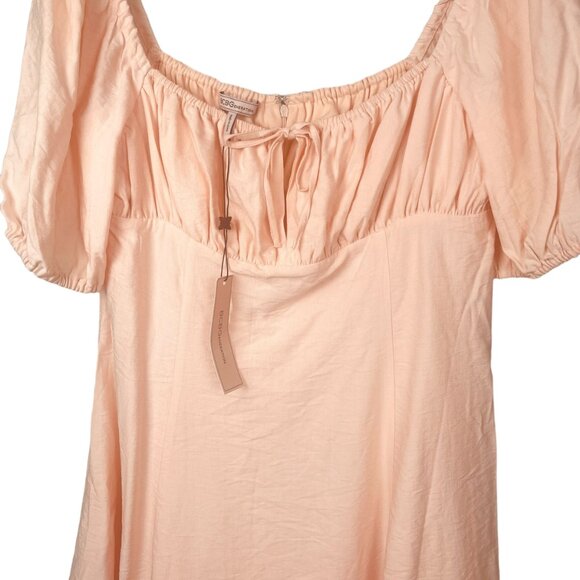 NWT BCBGeneration Dress Womens SZ M Babydoll Peasant Prairie Puff Sleeve Cottage - Picture 3 of 9